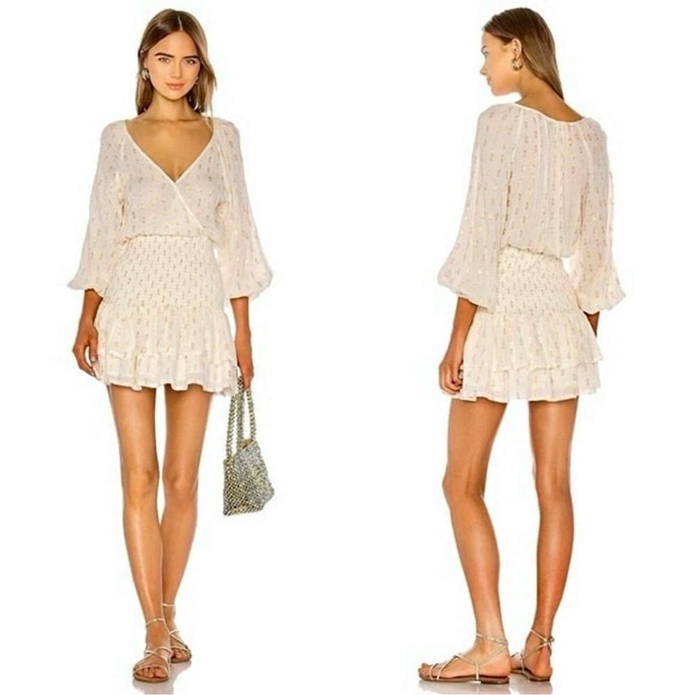 SUBOO Cream Dress with Gold Shimmer